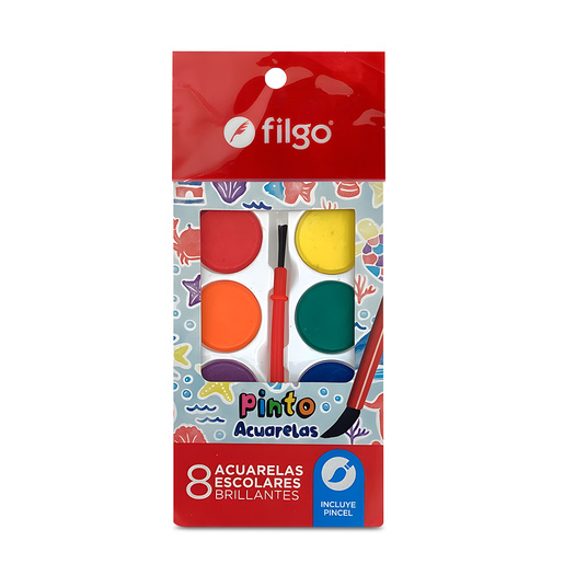 ACUARELAS FILGO PINTO SURTIDOS 8U