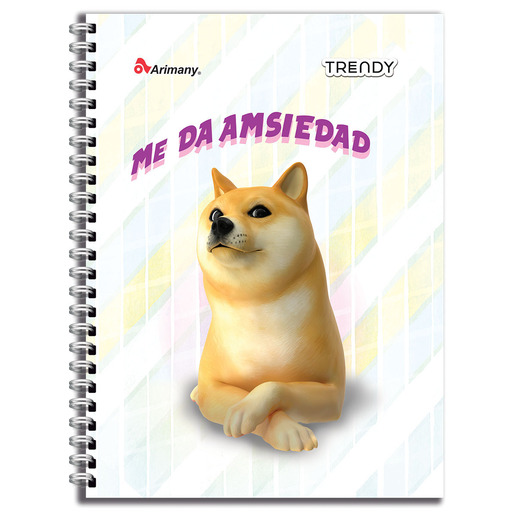 CUADERNO ESPIRAL ARIMANY TRENDY MULTIMATERIAS LINEAS 200H (PASTA SEMI DURA)