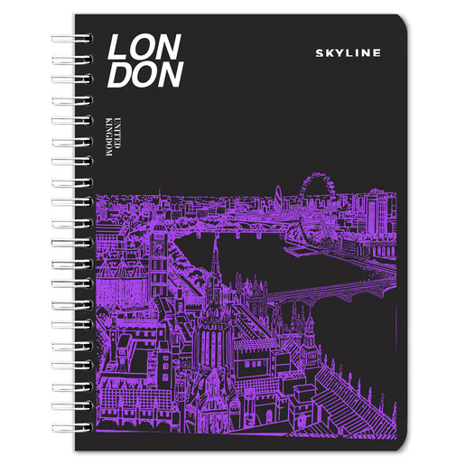 CUADERNO ESPIRAL ARIMANY SKYLINE CUADRO 100H (PASTA SEMI DURA)