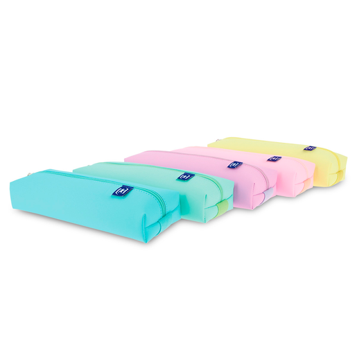 ESTUCHE EUROPEAN PVC RECTANGULAR MEDIANO (COLORES PASTEL SURTIDOS)