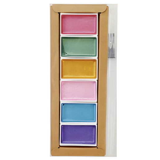 ACUARELAS METALICAS TREE IN ART 6 COLORES + PINCEL