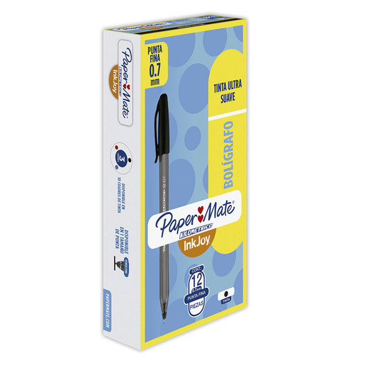 BOLIGRAFO PAPER MATE KILOMETRICO FINO NEGRO 12U