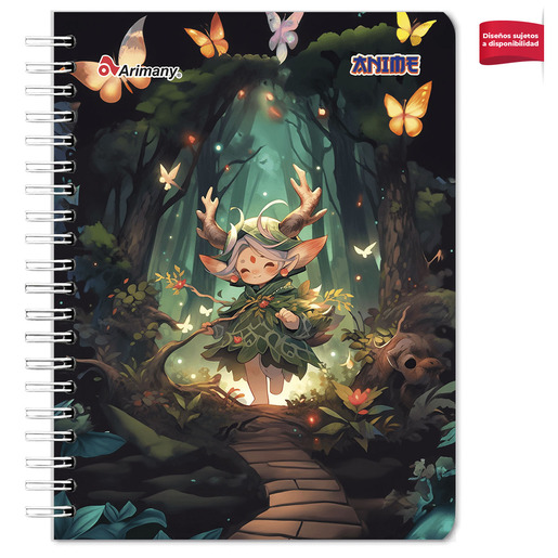 CUADERNO ESPIRAL ARIMANY ANIME LINEAS 200H (PASTA SEMI DURA)