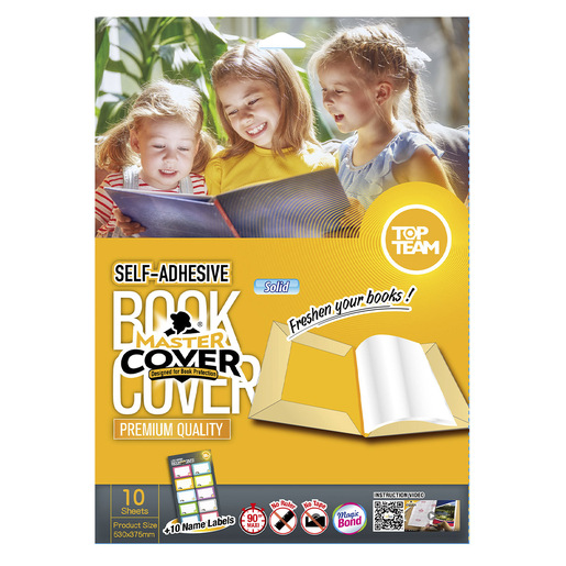 FORRO PARA CUADERNOS TOP TEAM COLORES BASICOS 8U (COLORES: ROJO, AMARILLO, AZUL Y VERDE)