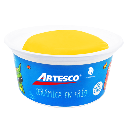 CERAMICA EN FRIO ARTESCO COLOR AMARILLO 250 GRS 1U