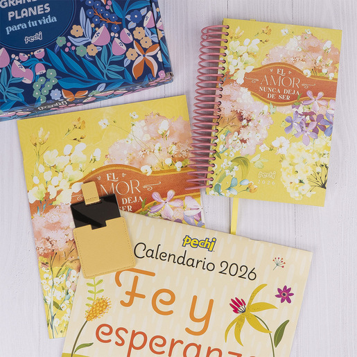 KIT AGENDA 2026 ESPIRAL AMOR AMARILLO