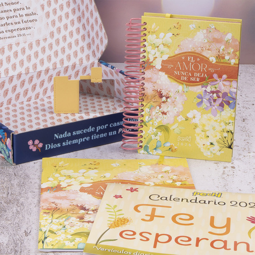 KIT AGENDA 2026 ESPIRAL AMOR AMARILLO