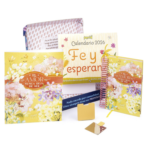 KIT AGENDA 2026 ESPIRAL AMOR AMARILLO