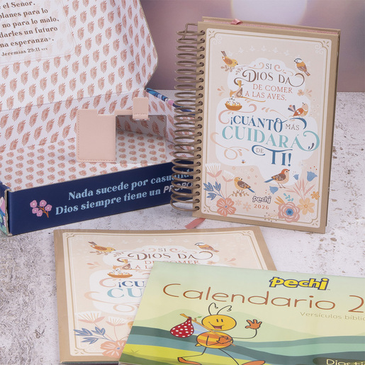 KIT AGENDA 2026 ESPIRAL PAJARITOS