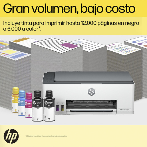 IMPRESORA MULTIFUNCIONAL HP 580 TANQUE DE TINTA (IMPRIME, COPIA Y ESCANEA)