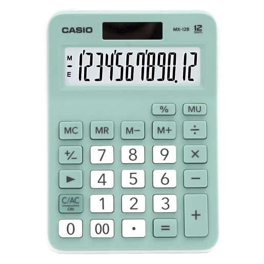 CALCULADORA CASIO DE ESCRITORIO COMPACTA MX-12B-GN