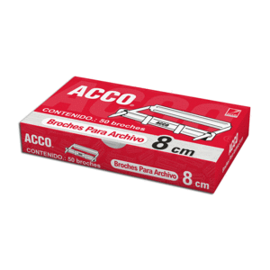 BROCHE ACCO 8CM CAJA C/50 BROCHE ACCO 8CM CAJA C/50