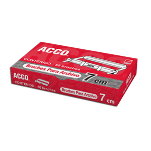 BROCHE ACCO 7CM CAJA/50 PIEZAS BROCHE ACCO 7CM CAJA/50 PIEZAS